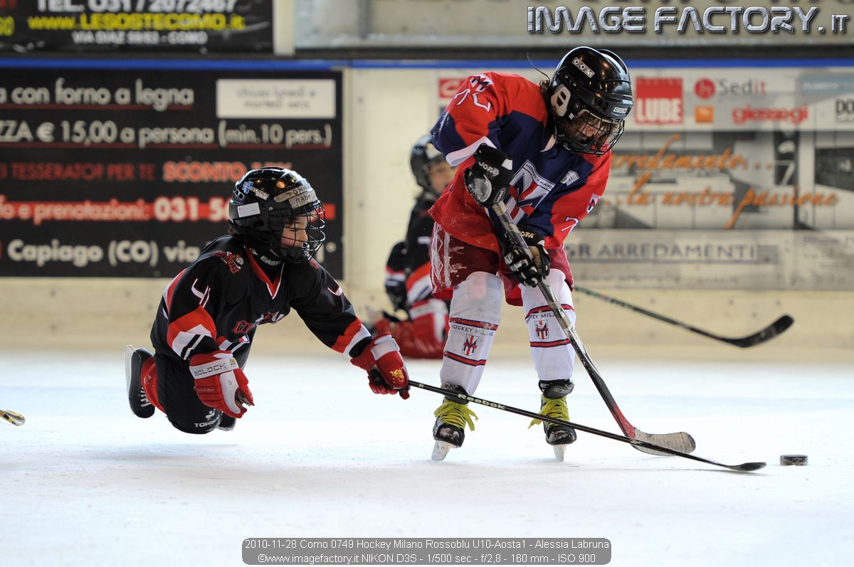 2010-11-28 Como 0749 Hockey Milano Rossoblu U10-Aosta1 - Alessia Labruna